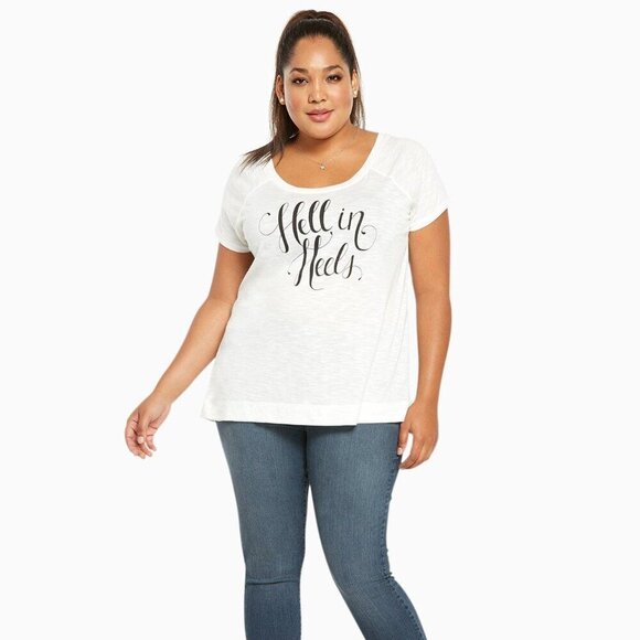 Torrid Hell In Heels Lattice Back Tee 2x - Picture 3 of 9